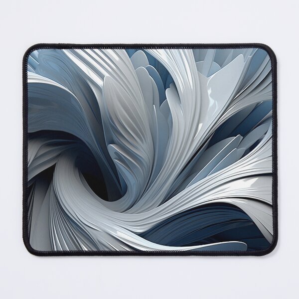 Item preview, blue gray abstract floral design designed and sold by dcrc.