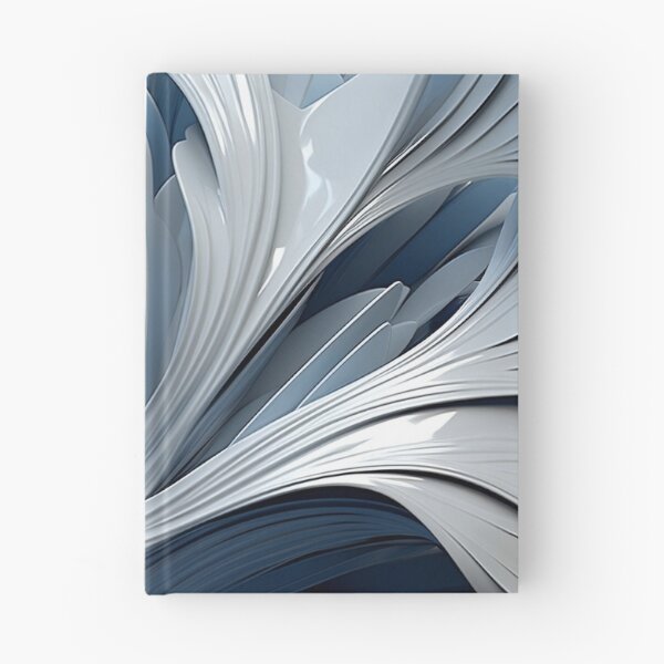 Aperçu de l'œuvre motif floral abstrait bleu gris créée et vendue par dcrc.