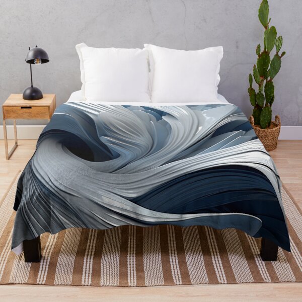 Item preview, blue gray abstract floral design designed and sold by dcrc.