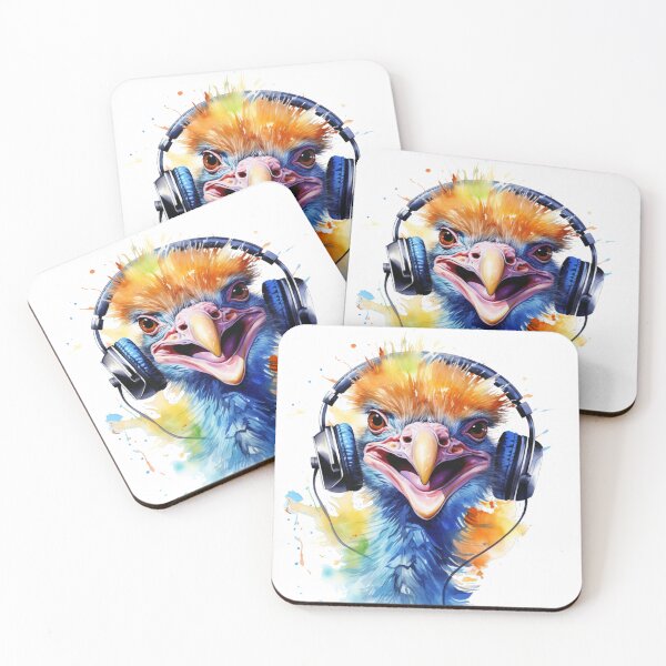 Item preview, Funny Ostrich listening to music designed and sold by PrzemekJAS.