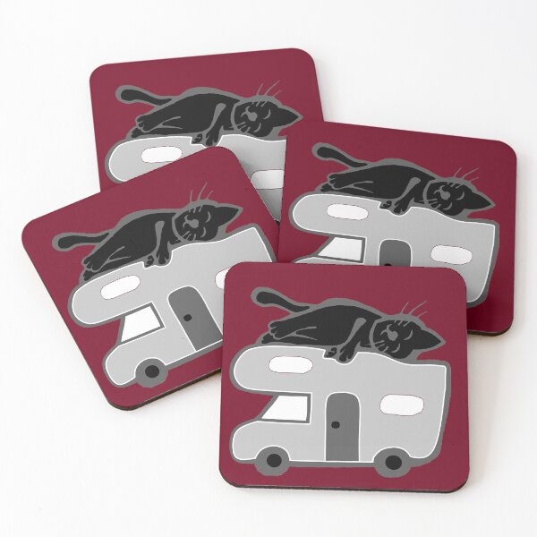 Item preview, Dolce Donny sleeping cat on a gray motorhome designed and sold by Ladvarian.