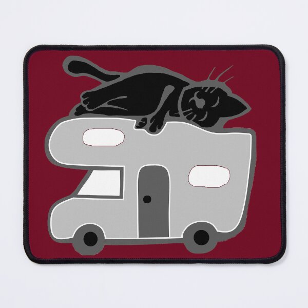 Item preview, Dolce Donny sleeping cat on a gray motorhome designed and sold by Ladvarian.