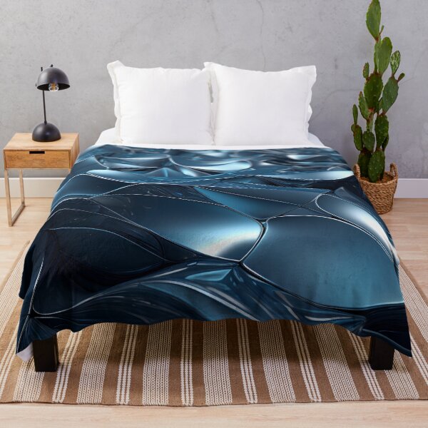 Item preview, blue gray abstract floral design designed and sold by dcrc.