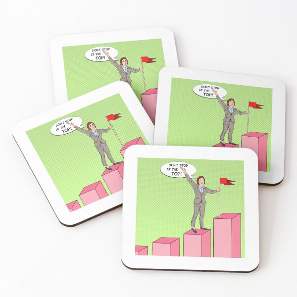 Item preview, Pop Art Business Woman with Flag on the Top of the Chart. designed and sold by HuynhJay.