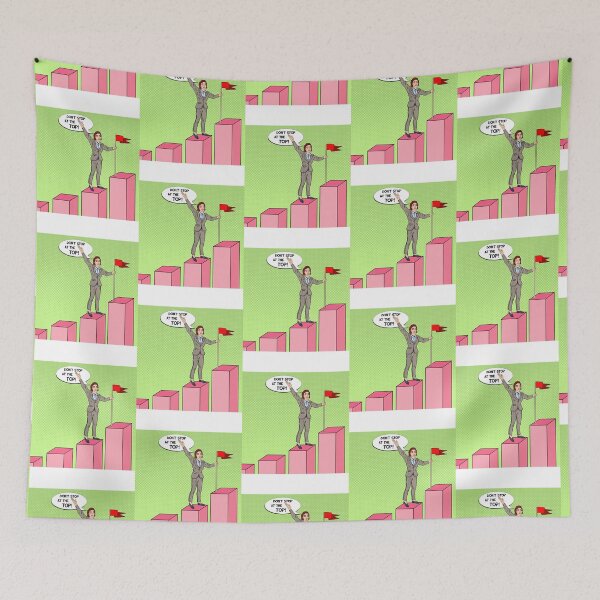 Item preview, Pop Art Business Woman with Flag on the Top of the Chart. designed and sold by HuynhJay.