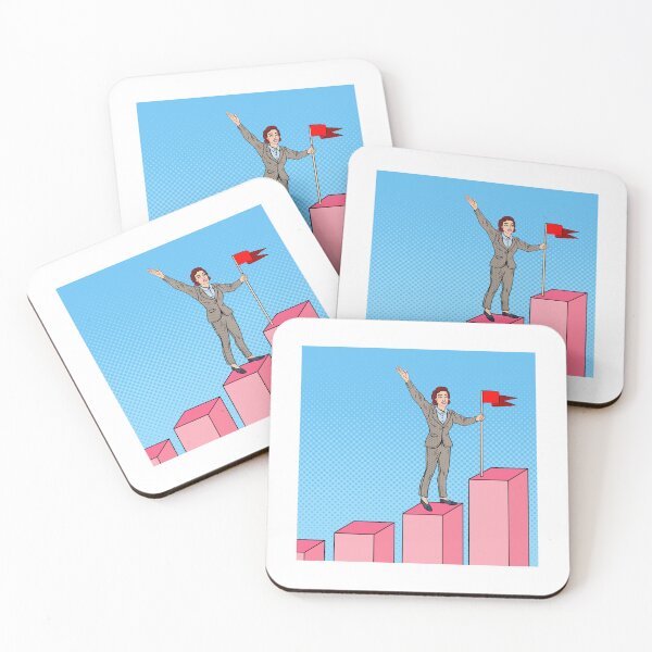 Item preview, Pop Art Business Woman with Flag on the Top of the Chart. designed and sold by HuynhJay.