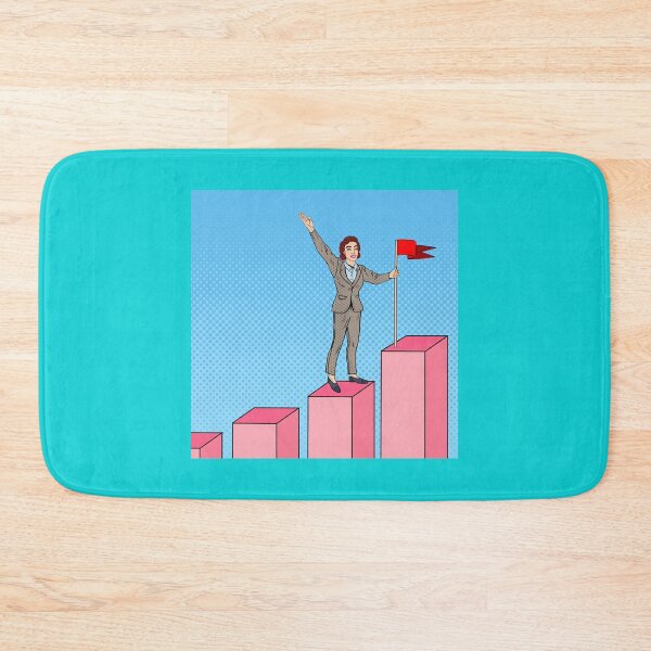 Item preview, Pop Art Business Woman with Flag on the Top of the Chart. designed and sold by HuynhJay.