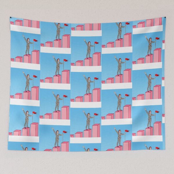 Item preview, Pop Art Business Woman with Flag on the Top of the Chart. designed and sold by HuynhJay.