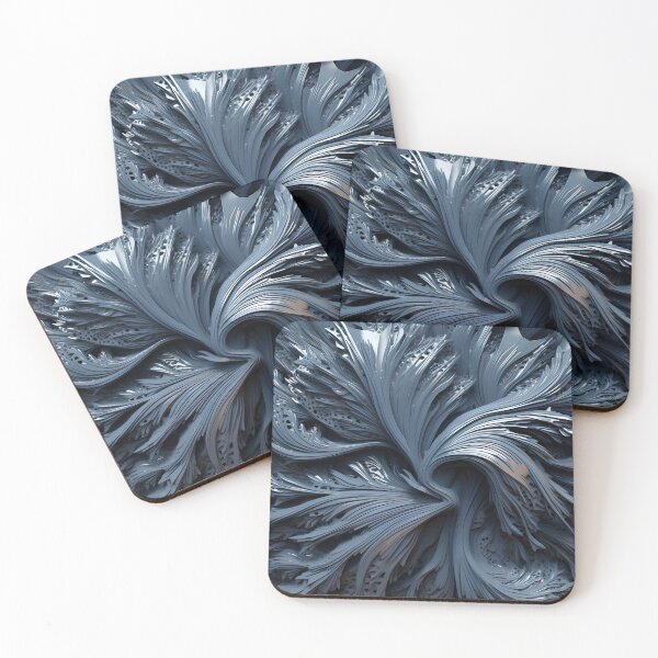 Item preview, blue gray abstract floral design designed and sold by dcrc.