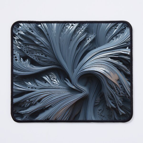 Item preview, blue gray abstract floral design designed and sold by dcrc.