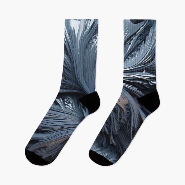 Item preview, blue gray abstract floral design designed and sold by dcrc.