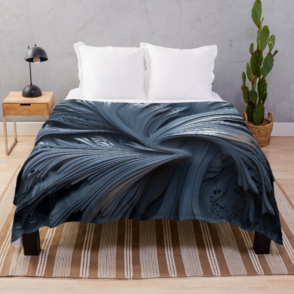 Item preview, blue gray abstract floral design designed and sold by dcrc.