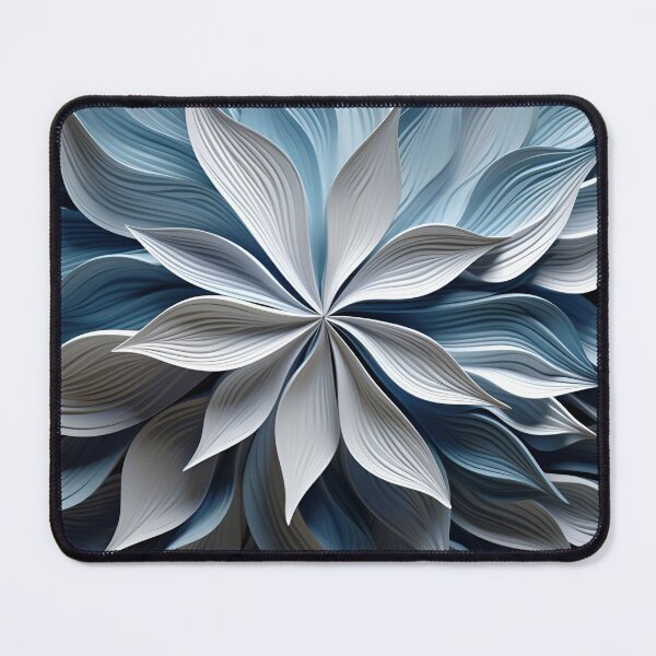 Item preview, blue gray abstract floral design designed and sold by dcrc.