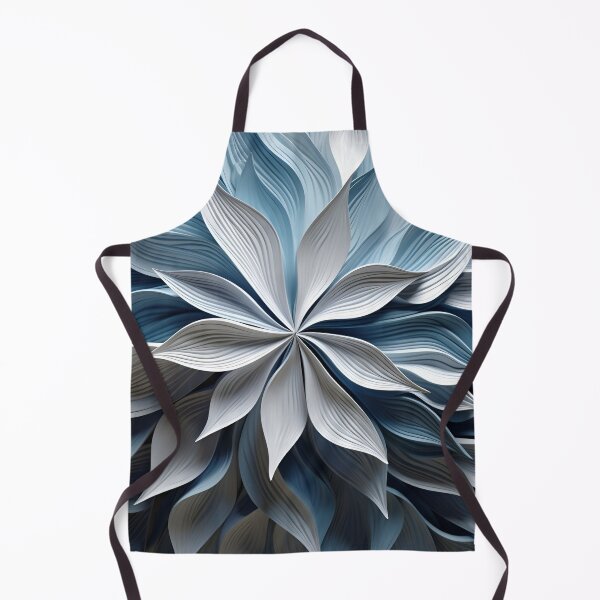 Item preview, blue gray abstract floral design designed and sold by dcrc.