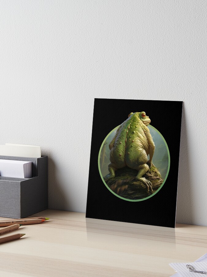 pink frog. cute frog. squatting toad | Art Board Print