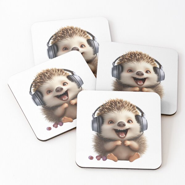 Item preview, Funny Hedgehog listening to music designed and sold by PrzemekJAS.