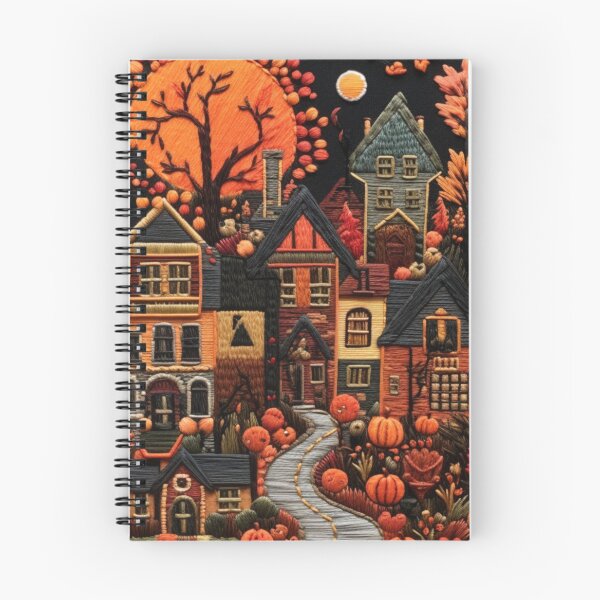 Item preview, Copy of Fall Night Town Embroidered designed and sold by YourGrowth.