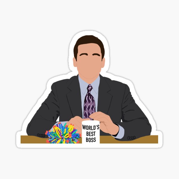 Michael Scott - World's Best Boss - The Office Sticker