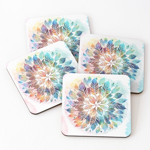 Item preview, Boho Mandala Magic: Transform Your World with Vibrant Leafy Designs and Watercolor Charm designed and sold by VeronicArt85.