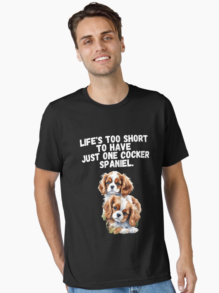 Funny cocker spaniel quote Double Trouble, Double the Fun Essential  T-Shirt