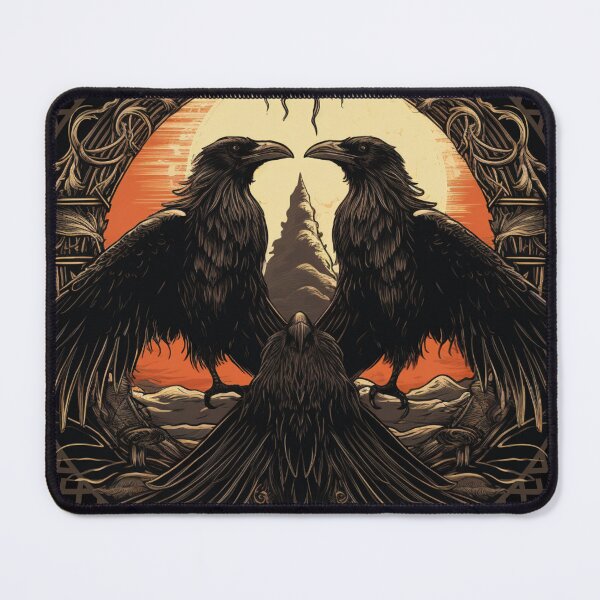 Item preview, Odin Ravens Huginn and Muninn Norse Mythology designed and sold by Chmielayka.