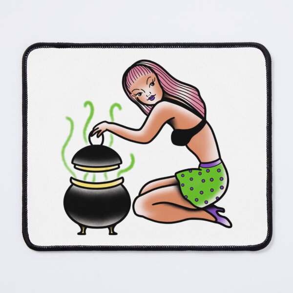 Item preview, Traditional Tattoo Lady Witch designed and sold by gabbynrodriguez.