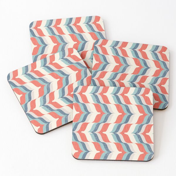 Item preview, Seagull Chevron - Coral Orange designed and sold by appleyards.