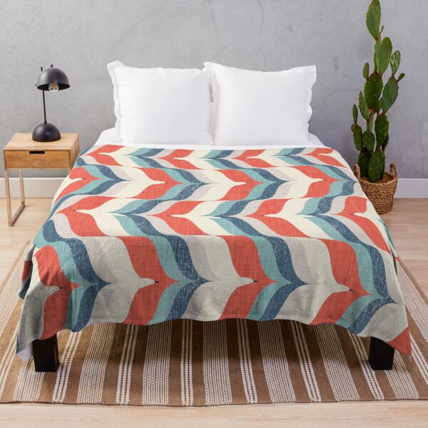 Item preview, Seagull Chevron - Coral Orange designed and sold by appleyards.