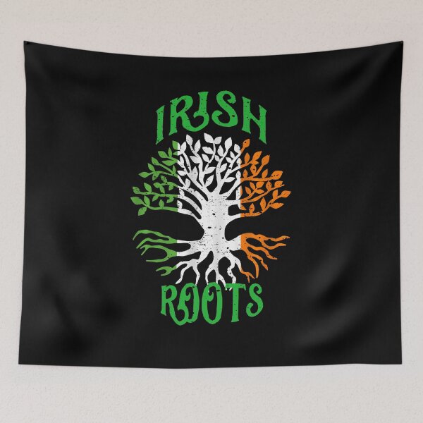 Item preview, Irish Roots Tree Flag of Ireland  designed and sold by LarkDesigns.