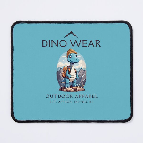 Item preview, Young smiling dino hiking climbing in mountains designed and sold by CedricNorbinho.