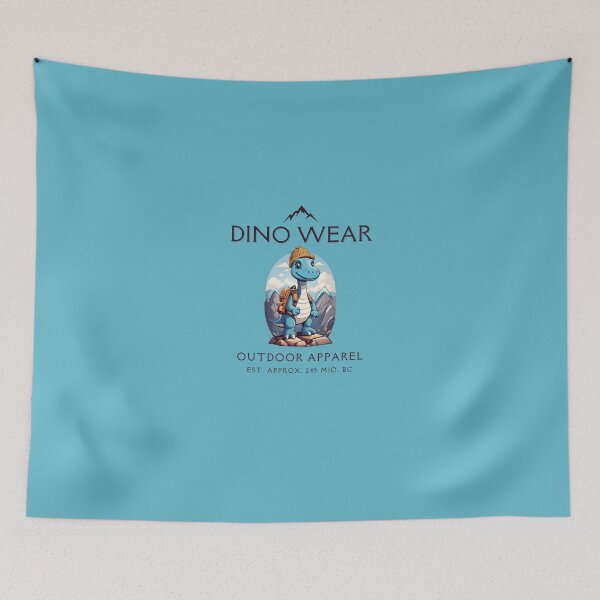 Item preview, Young smiling dino hiking climbing in mountains designed and sold by CedricNorbinho.