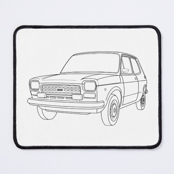 Item preview, Fiat 127 - Fan Art - Line Art (BLACK) designed and sold by CarCartoonItaly.
