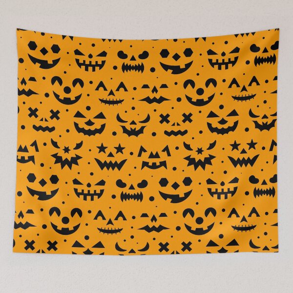 Item preview, Orange Halloween Pumpkin Faces designed and sold by solrevolver.