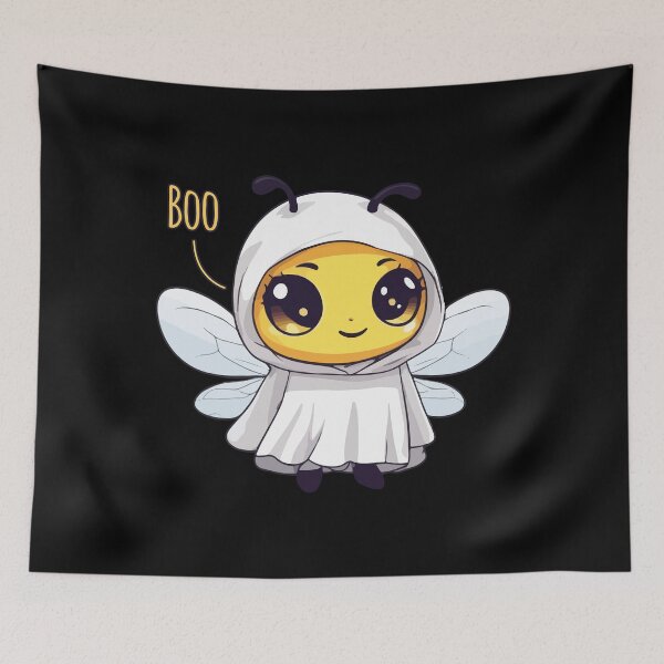 Item preview, Kawaii Halloween Ghost Boo Bee designed and sold by Ridaelb.