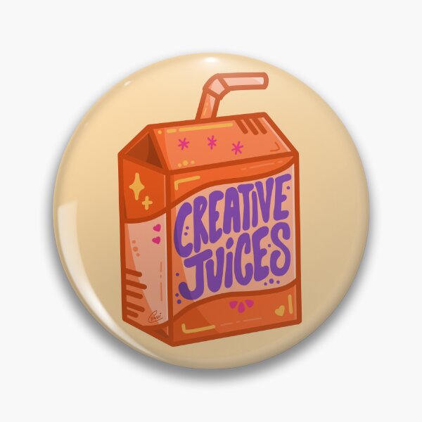 Item preview, "Creative Juices" - Cute Orange Juice Box of Creativity designed and sold by Cyndi Carlson Draws.