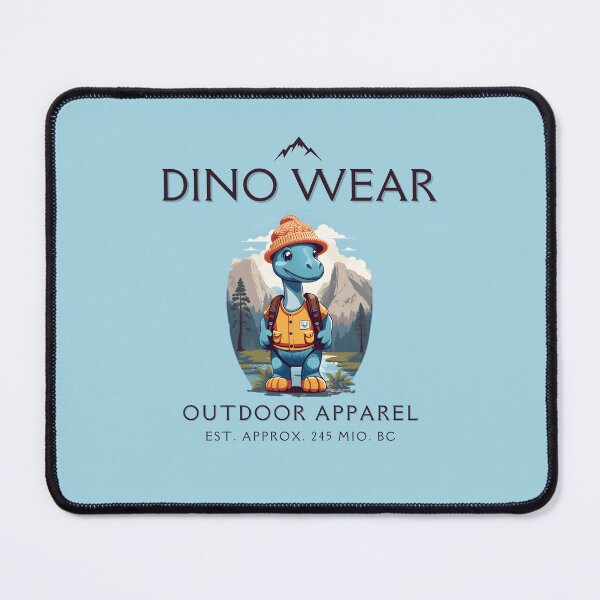 Item preview, Young smiling dino hiking climbing in mountains designed and sold by CedricNorbinho.