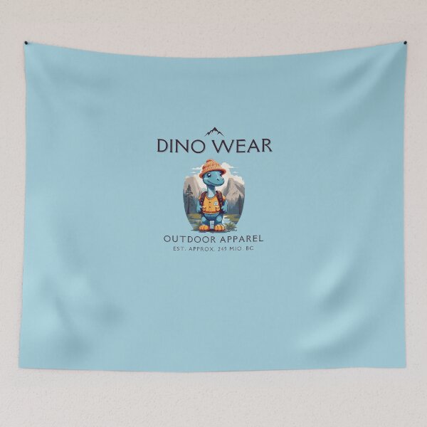 Item preview, Young smiling dino hiking climbing in mountains designed and sold by CedricNorbinho.