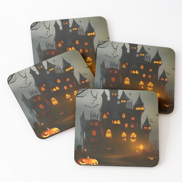 Item preview, Halloween Castle with orange lights  designed and sold by HofTao.