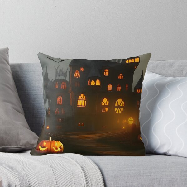 Item preview, Halloween Castle with orange lights  designed and sold by HofTao.