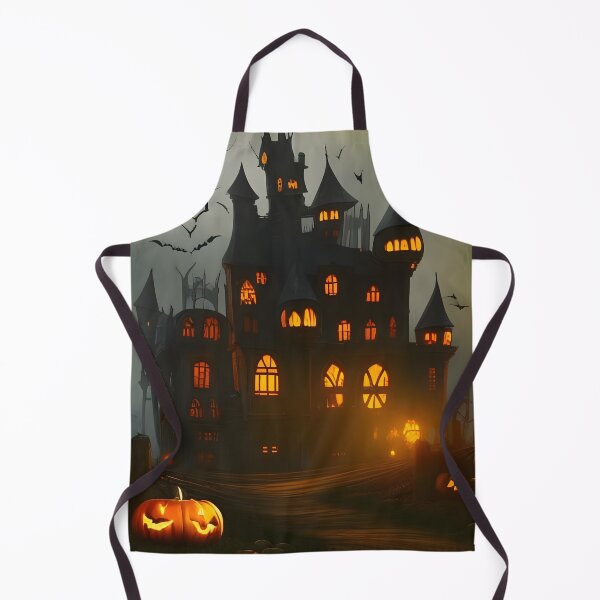Item preview, Halloween Castle with orange lights designed and sold by HofTao.