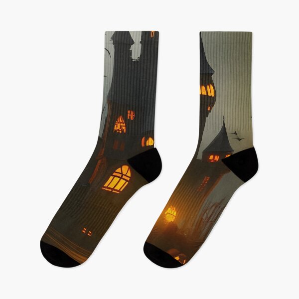 Item preview, Halloween Castle with orange lights  designed and sold by HofTao.