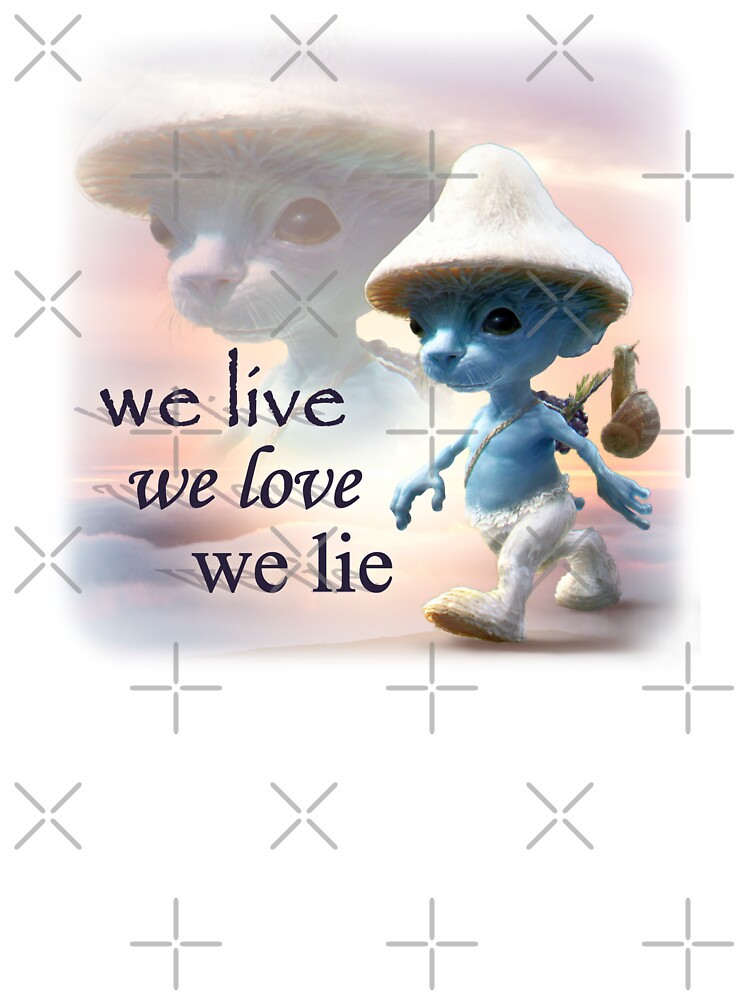  We Live We Love We Lie Smurf Cat Sticker Decal