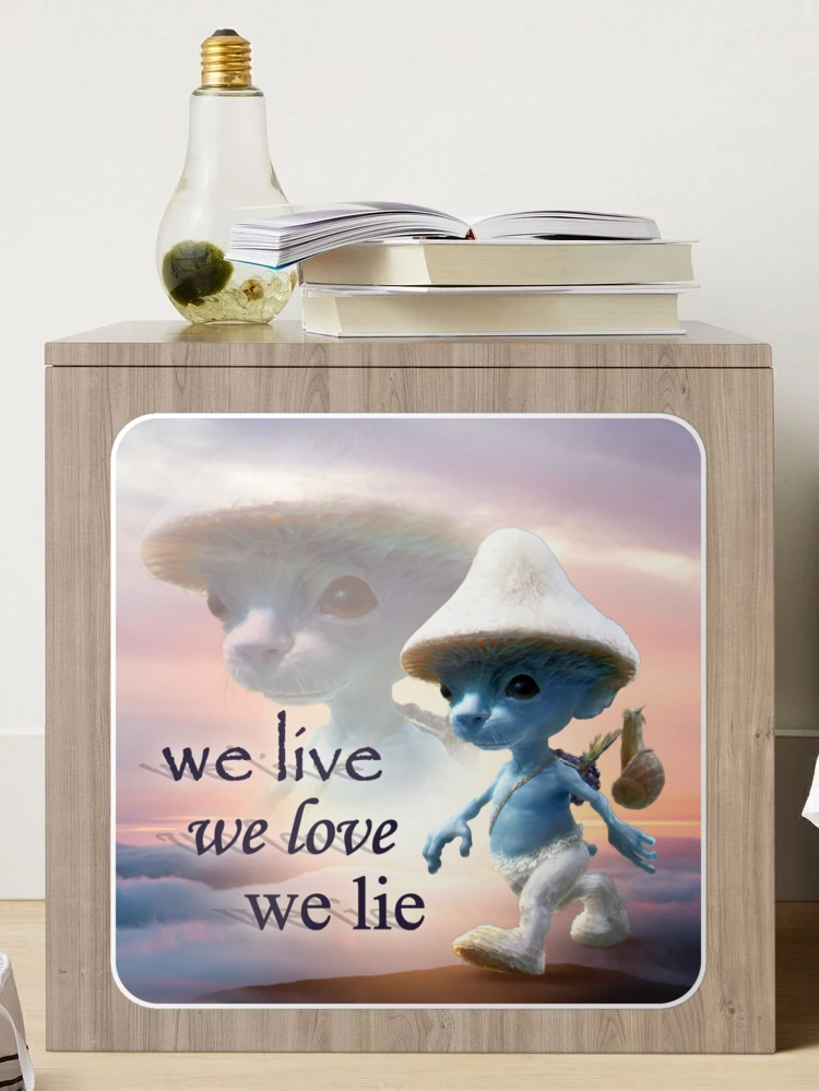  We Live We Love We Lie Smurf Cat Sticker Decal