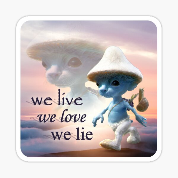 Smurf Cat Walking In Nature Sticker