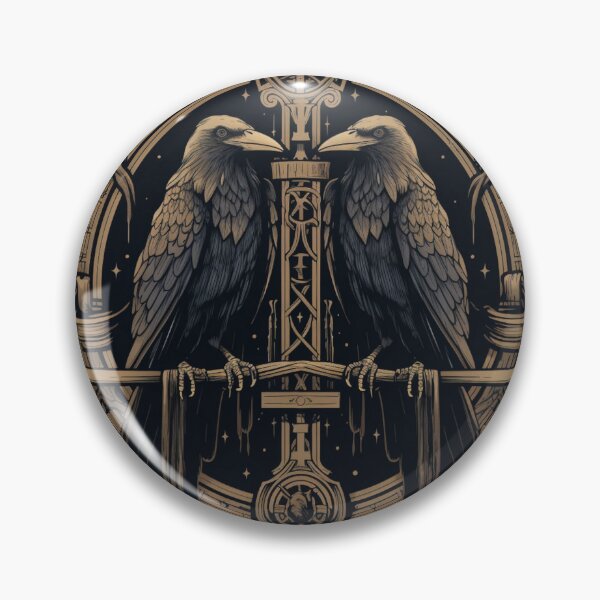Item preview, Odin Ravens Huginn and Muninn Norse Mythology designed and sold by Chmielayka.