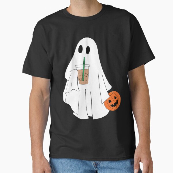 Item preview, Cute Little Ghost Drinking Coffee Halloween Spooky Season designed and sold by CSouta.
