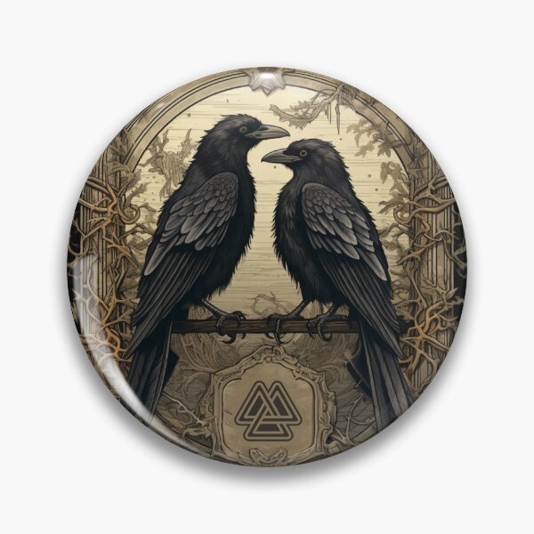 Item preview, Odin Ravens Huginn and Muninn Norse Mythology designed and sold by Chmielayka.