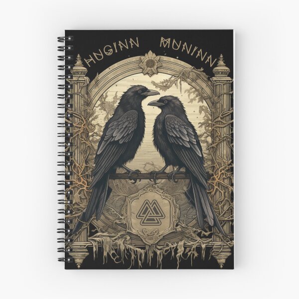 Item preview, Odin Ravens Huginn and Muninn Norse Mythology designed and sold by Chmielayka.