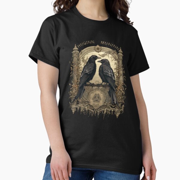 Item preview, Odin Ravens Huginn and Muninn Norse Mythology designed and sold by Chmielayka.