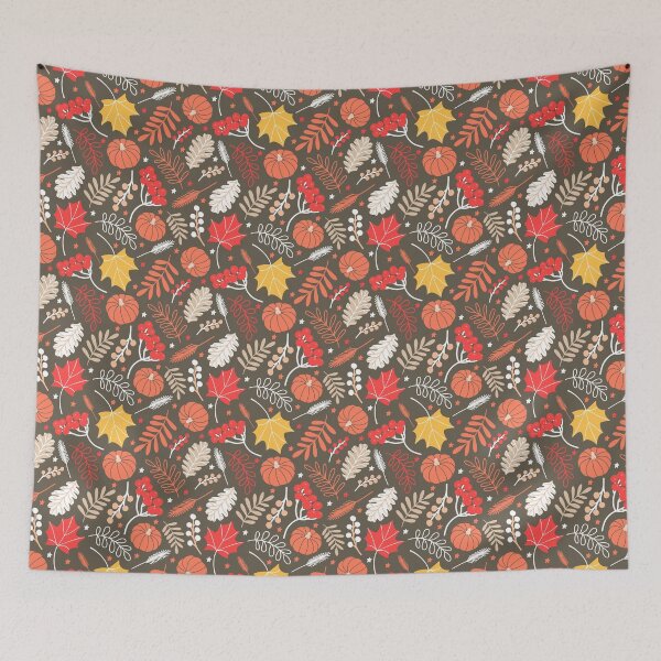 Item preview, Autumn Berries Leaves Pumpkins designed and sold by Nicola-Rowe.